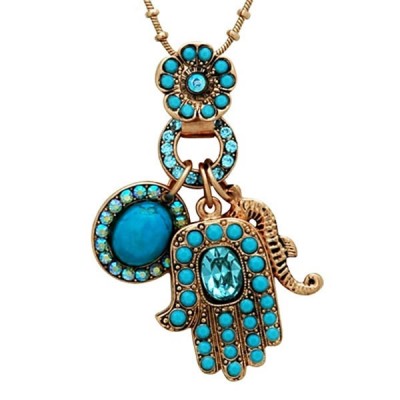  Oriental Hamsa Necklace by Amaro